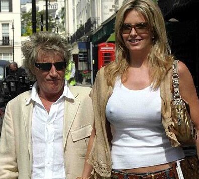 Rod Stewart and wife